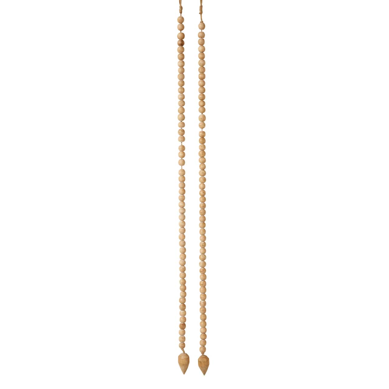 Hello Honey® Wood Bead Strand with Decorative Wood Bead Drop